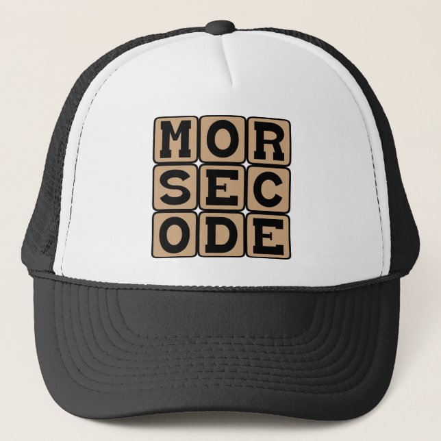 Morsecode, System aus Punkten und Strichen Truckerkappe (Vorderseite)