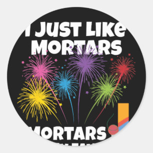Mörser mein Lieblingsmörser-Feuerwerk Runder Aufkleber