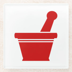 Mörser & Stößel Glasuntersetzer