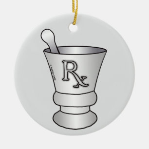 Mörser Stößel Keramikornament