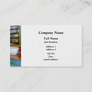 Mörser und Stampfe in der Apotheke Visitenkarte