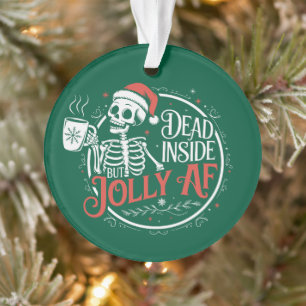 Mort À L'Intérieur Mais Jolly Af Crâne Santa Claus