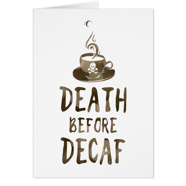 mort avant café décaf (Devant)