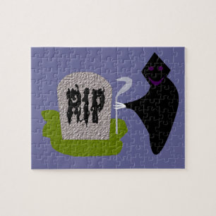 Mort dans le cimetière Halloween Puzzle