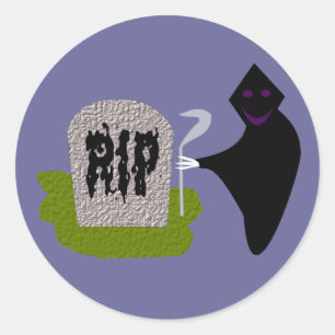 Mort dans le cimetière Stickers Halloween