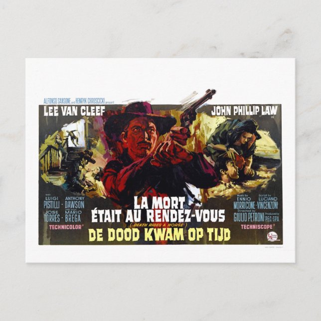 MORT TRAVERSE UNE CARTE POSTALE CHEVAL (Devant)