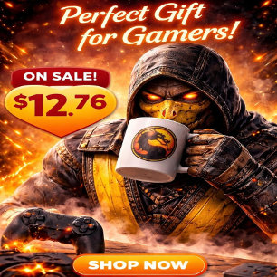 Mortal Kombat Vintage T-Shirt — Small Fit Y2K Retr Kaffeetasse