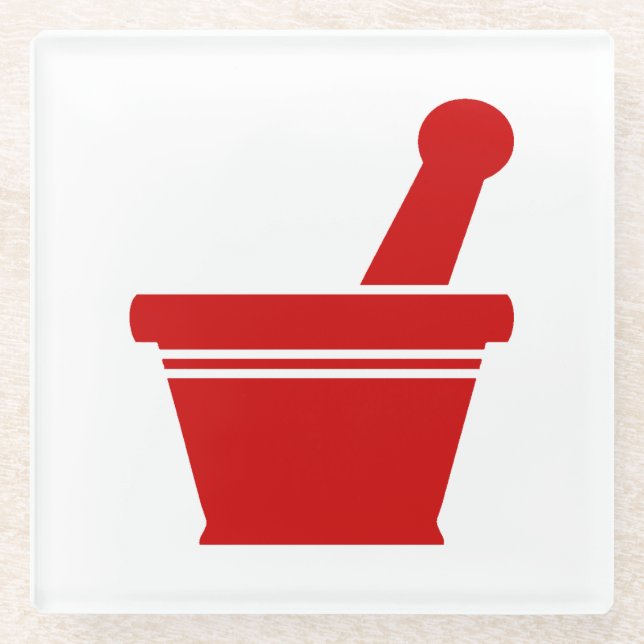 Mortar & Pestle Glasuntersetzer (Vorderseite)