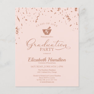 Mortar Pharmacy Grad Party Einladung