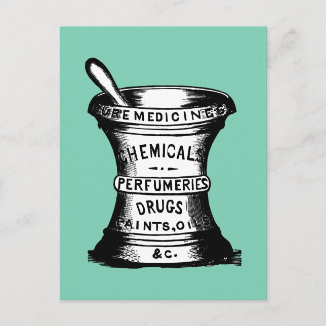 Mortar und Pestle Postkarte (Vorderseite)