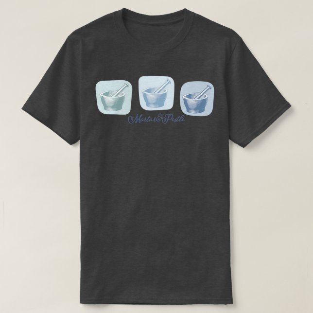Mortar- und Pestmuster T-Shirt (Design vorne)