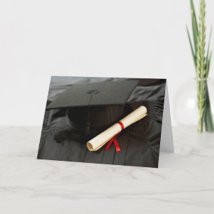 Mortarboard, Diplom, Gourmet-Abschluss-Karte Karte