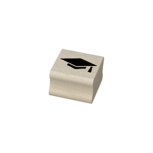 Mortarboardhut-Abschlusskappen-Gummi-Briefmarke Gummistempel