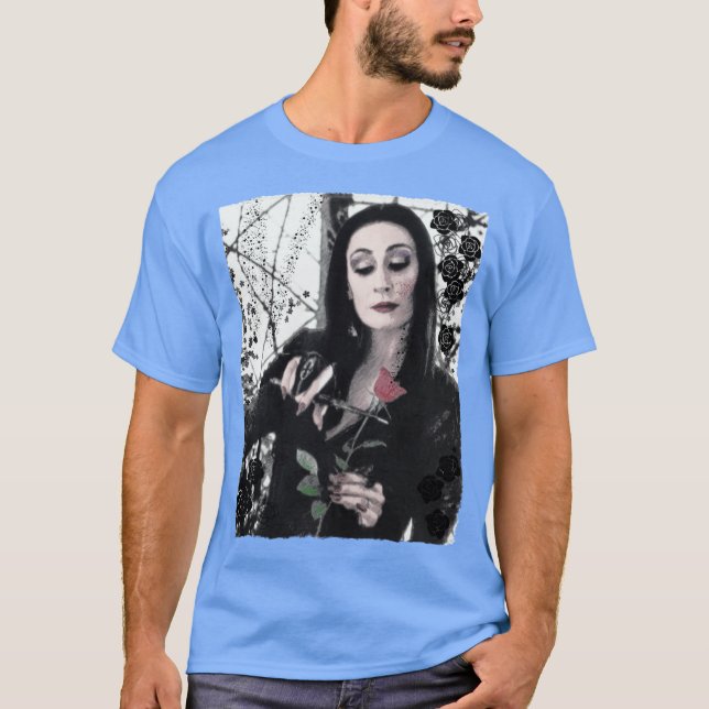 Morticia Addams Horror family retro retro funny T-Shirt (Vorderseite)