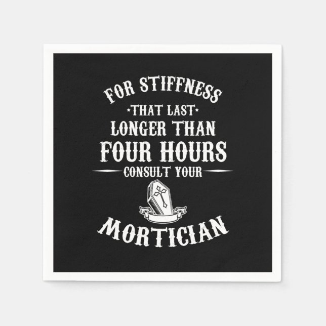Mortician Hearse Director Funeral Vehicle Gift For Serviette (Vorderseite)