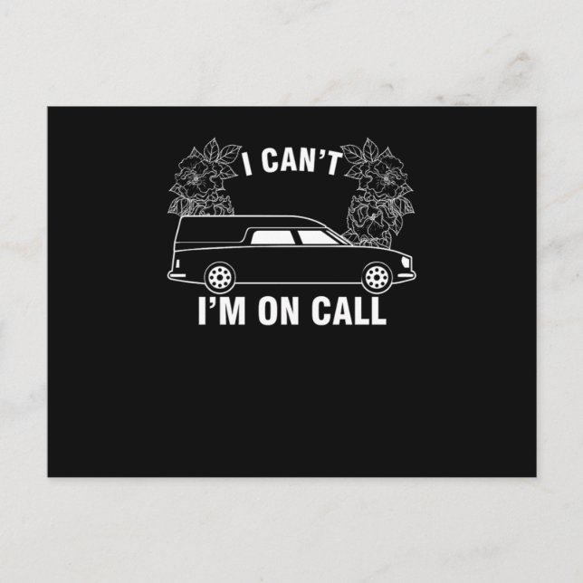 Mortician Hearse Driver Funeral Vehicle Gift I Can Postkarte (Vorderseite)