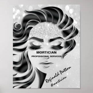 Mortician Studio Eyelash Silver Gray Danke Poster