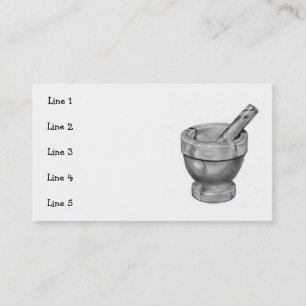 MORTIER, PILON : CARTE DE VISITE : ART DE CRAYON
