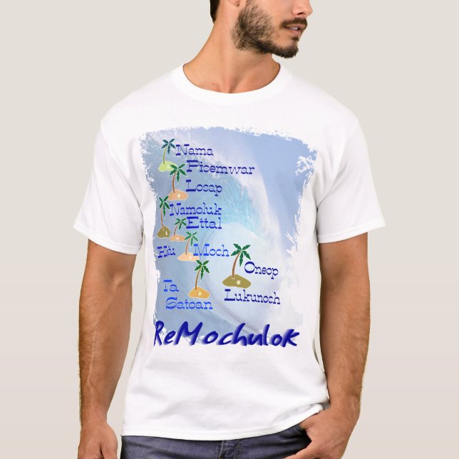 Mortlock Insel-Karte T-Shirt (Vorderseite)