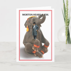 Morton Hears Jew Birthday Card Karte
