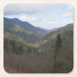 Morton Overlook in den Great Smoky Mountains Rechteckiger Pappuntersetzer