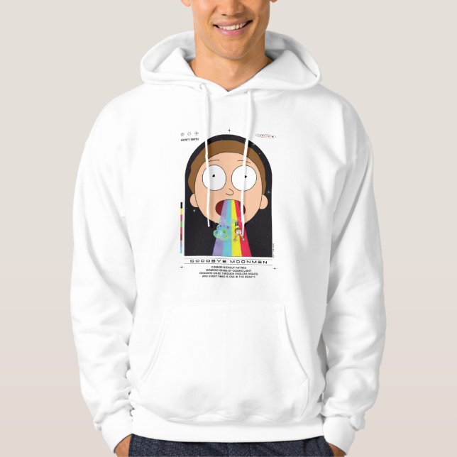 Morty Goodbye Moonmen Zitat Graphic Hoodie (Vorderseite)