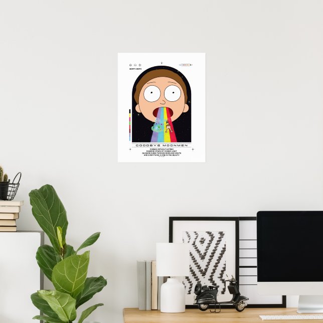 Morty Goodbye Moonmen Zitat Graphic Poster (Heimbüro)