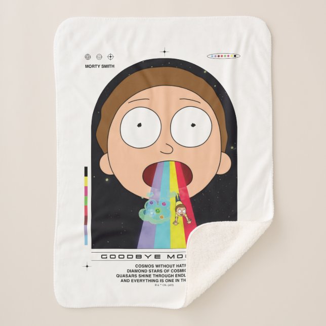 Morty Goodbye Moonmen Zitat Graphic Sherpadecke (Vorderseite)