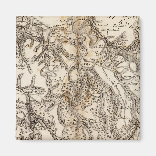 Morvan Atlas Karte Magnet (Vorne)