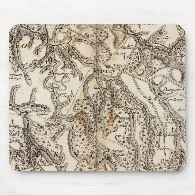 Morvan Atlas Karte Mousepad (Vorne)