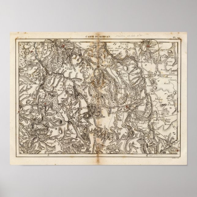Morvan Atlas Karte Poster (Vorne)