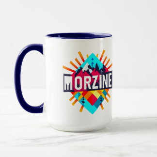 Morzine Alpine Mountain Two-Tone Coffee Mug Tasse