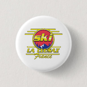 Morzine France Ski 80er Logo Button