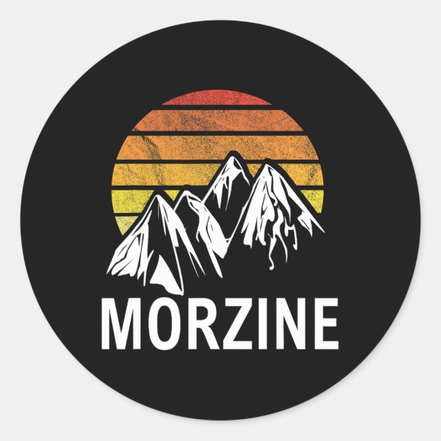 Morzine Frankreich Französisches Alp Ski Resort Sn Runder Aufkleber (Vorderseite)