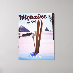 Morzine, französisches Alpenposter Leinwanddruck