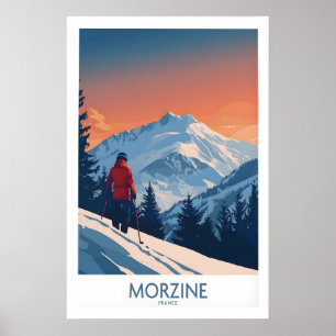 Morzine Ski Print - Frankreich 1 Poster