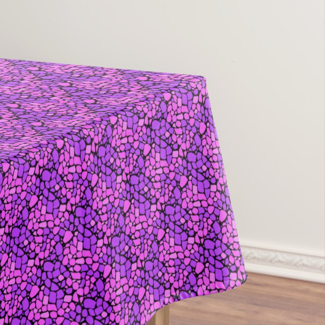 Mosaic abstract pattern tile crimson purple black tischdecke (Beispiel)