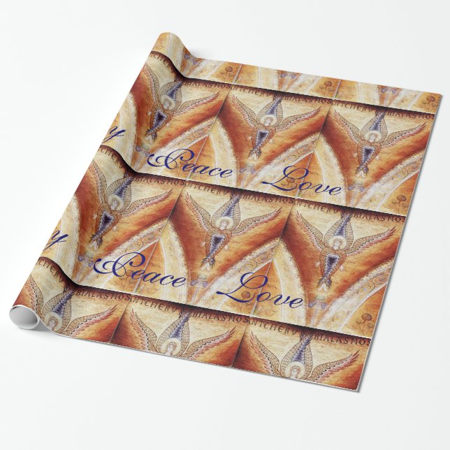 MOSAIC ANGEL CHRISTMAS JOY PEACE LIEBE GESCHENKPAPIER (Ungerollt)