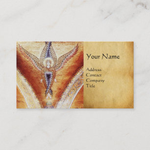 MOSAIC ANGEL MONOGRAM Parchment Visitenkarte