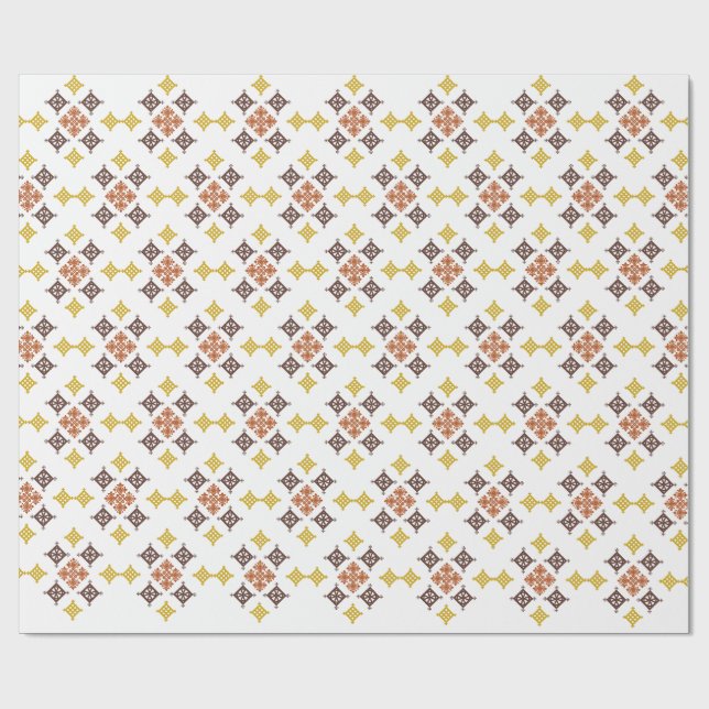 Mosaic Cross Pattern Geschenkpapier (Flach)