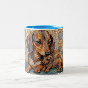 Mosaic Dachshund Café Mug