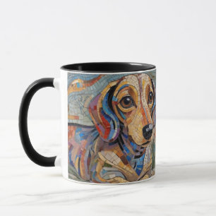 Mosaic Dachshund Café Mug