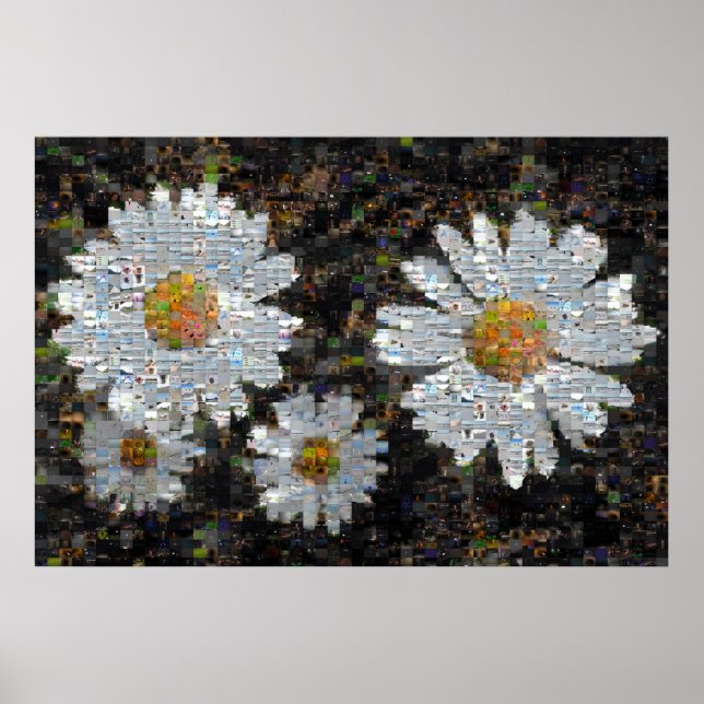 Mosaic Daisies 10 Poster (Vorne)