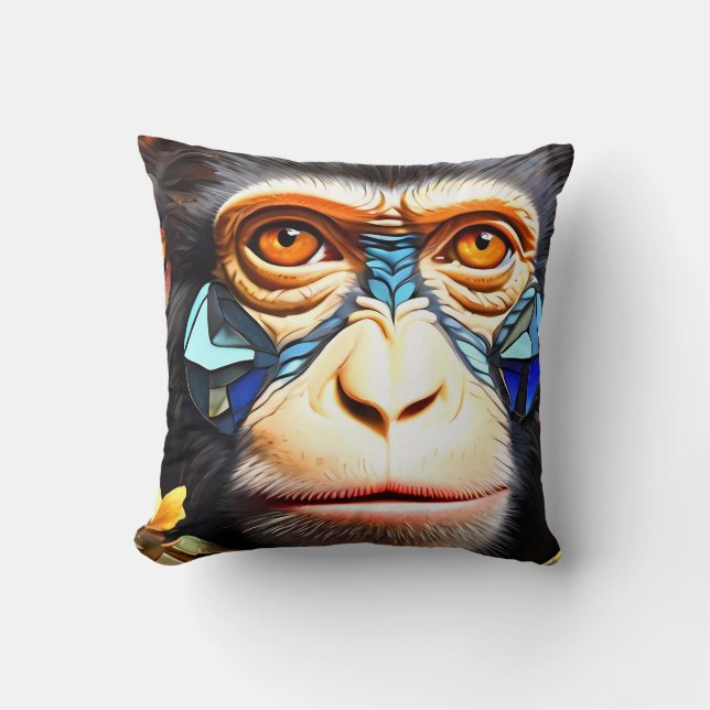 Mosaic de singe Coussin Jeu & Coussins (Recto)