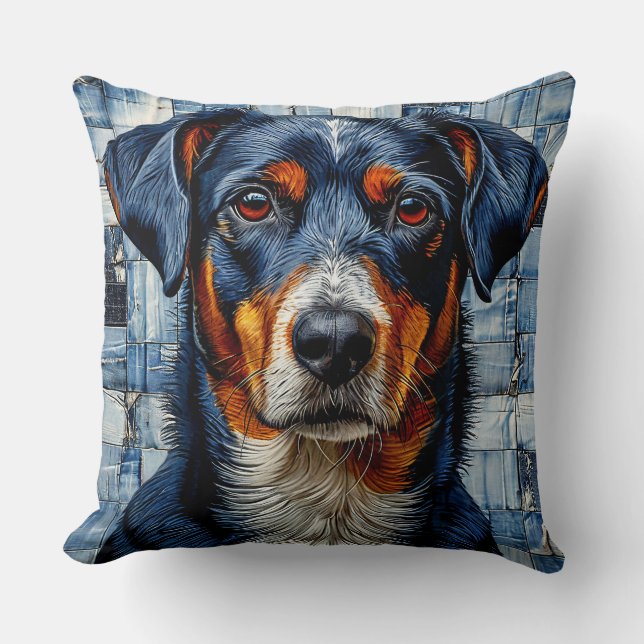 Mosaic Dog Kissen (Vorderseite)