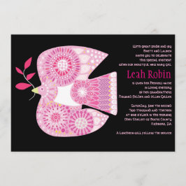 MOSAIC DOVE de la PAIX Juif Baby Naming Invitation