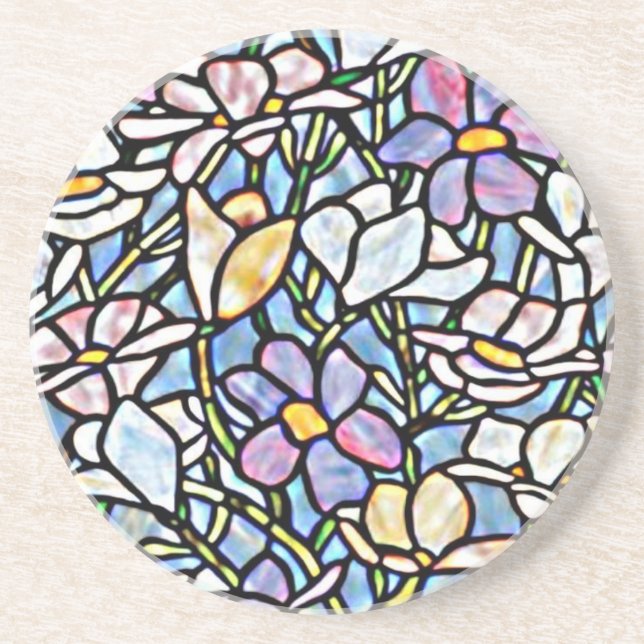 Mosaic Floral Tiles Getränkeuntersetzer (Vorne)