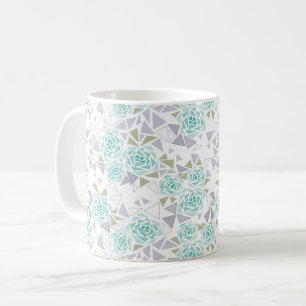 Mosaic, flowers kaffeetasse