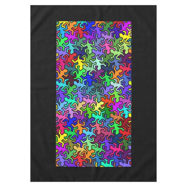 Mosaic Geckos Muster - farbig Tischdecke (Vorderseite)