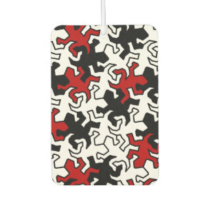 Mosaic Geckos Muster - rot Schwarz-weiß Autolufterfrischer